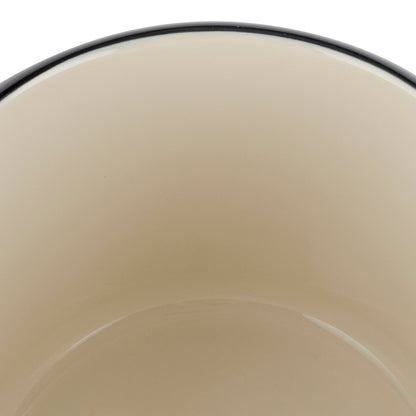 Garnek emaliowany Emalia Polska Pleszew Malina 18 cm 3,2 l kremowy