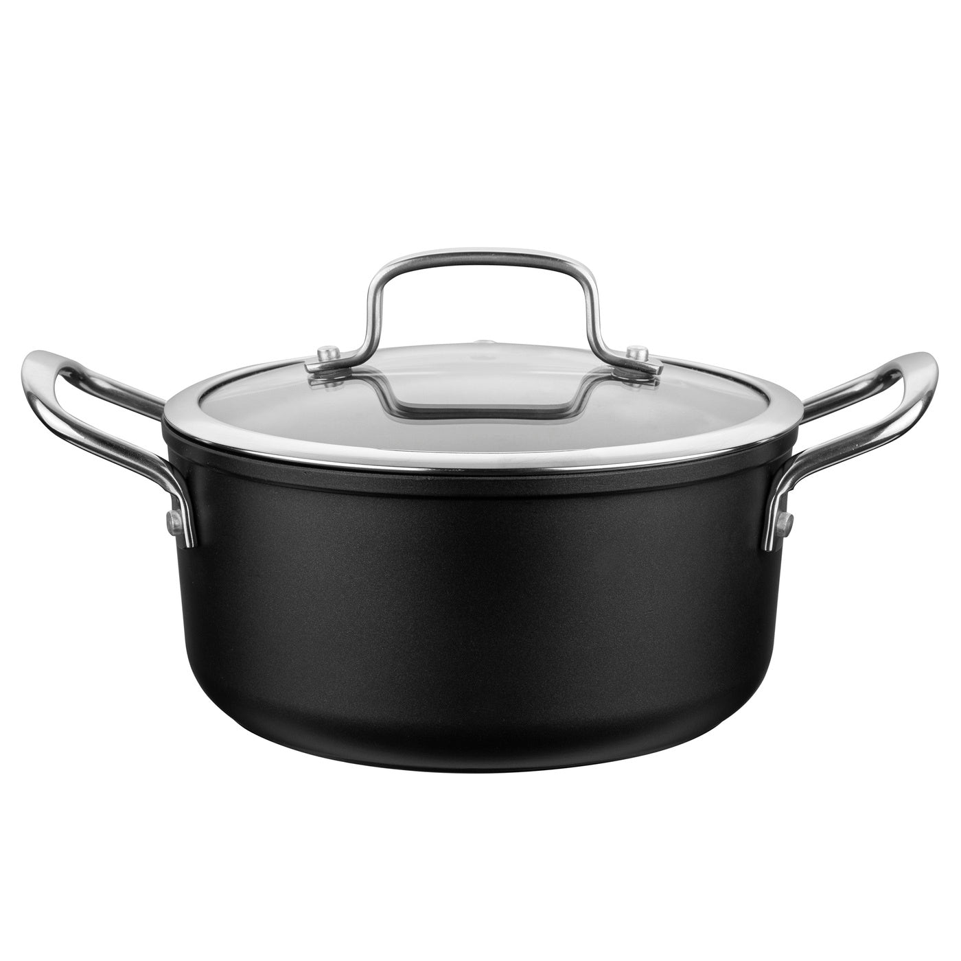 Zestaw 5 elementowy komplet garnków i patelni Florina Stix czarny | aluminum | powłoka Non-Stick | wszystkie typy kuchenek