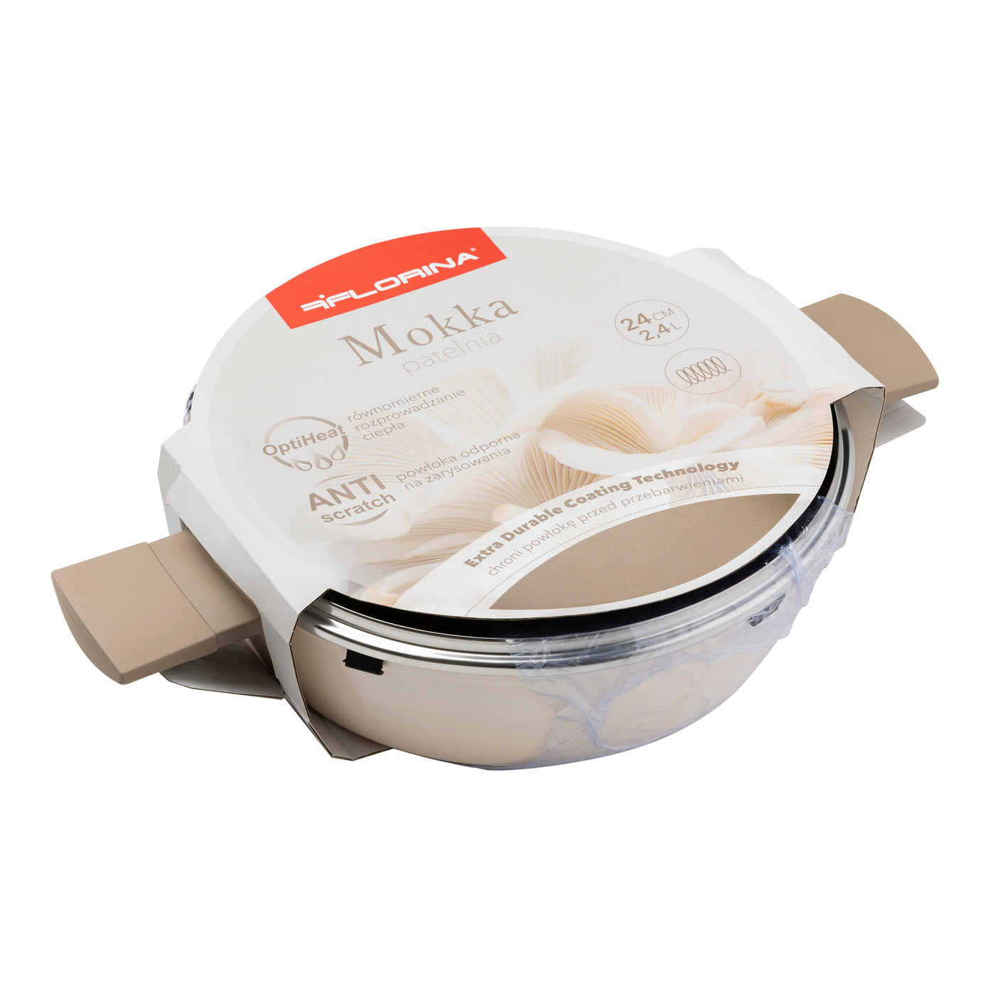 Patelnia głęboka aluminiowa Florina Mokka 24 cm 2,4 l