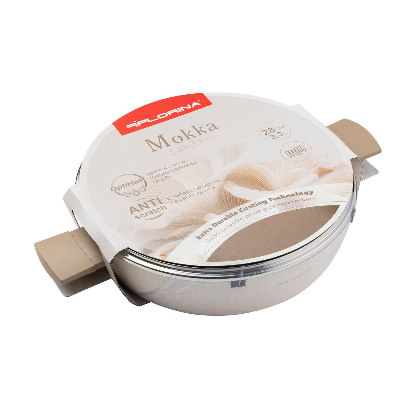 Patelnia głęboka aluminiowa Florina Mokka 28 cm 3,3 l
