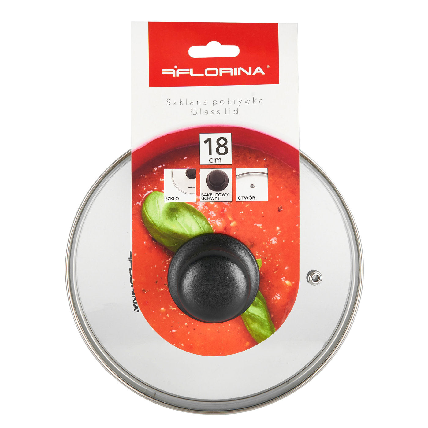 Pokrywa do garnka żaroodporna Florina 18 cm