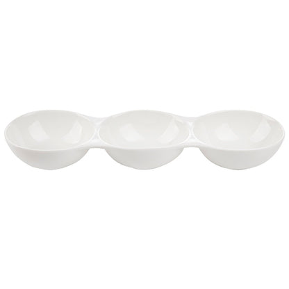 Półmisek trójdzielny porcelanowy do dipów Florina Adria 33 x 10,2 x 4,5 cm