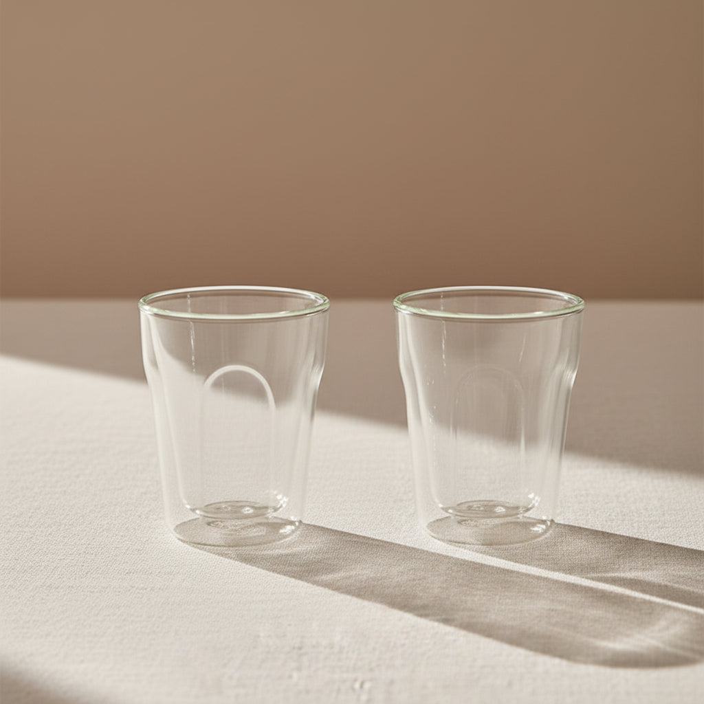 Szklanki termiczne double wall Florina Malachit Cube 240 ml 2 sztuki