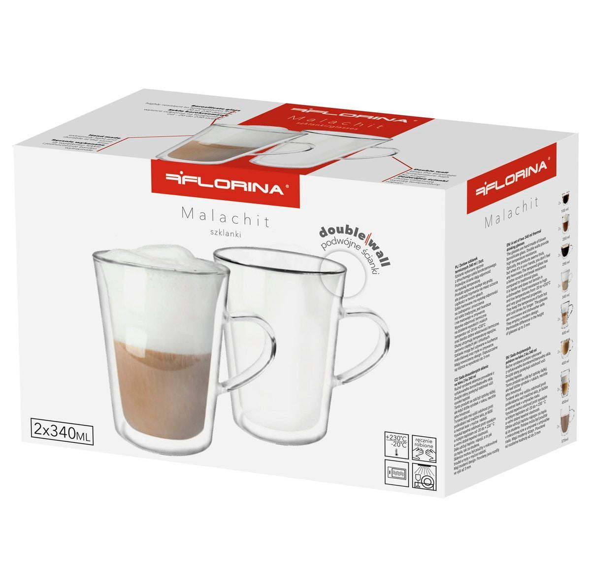 SzKLANKI TERMICZNE Florina MALACHIT 2 SZTUKI 340ML