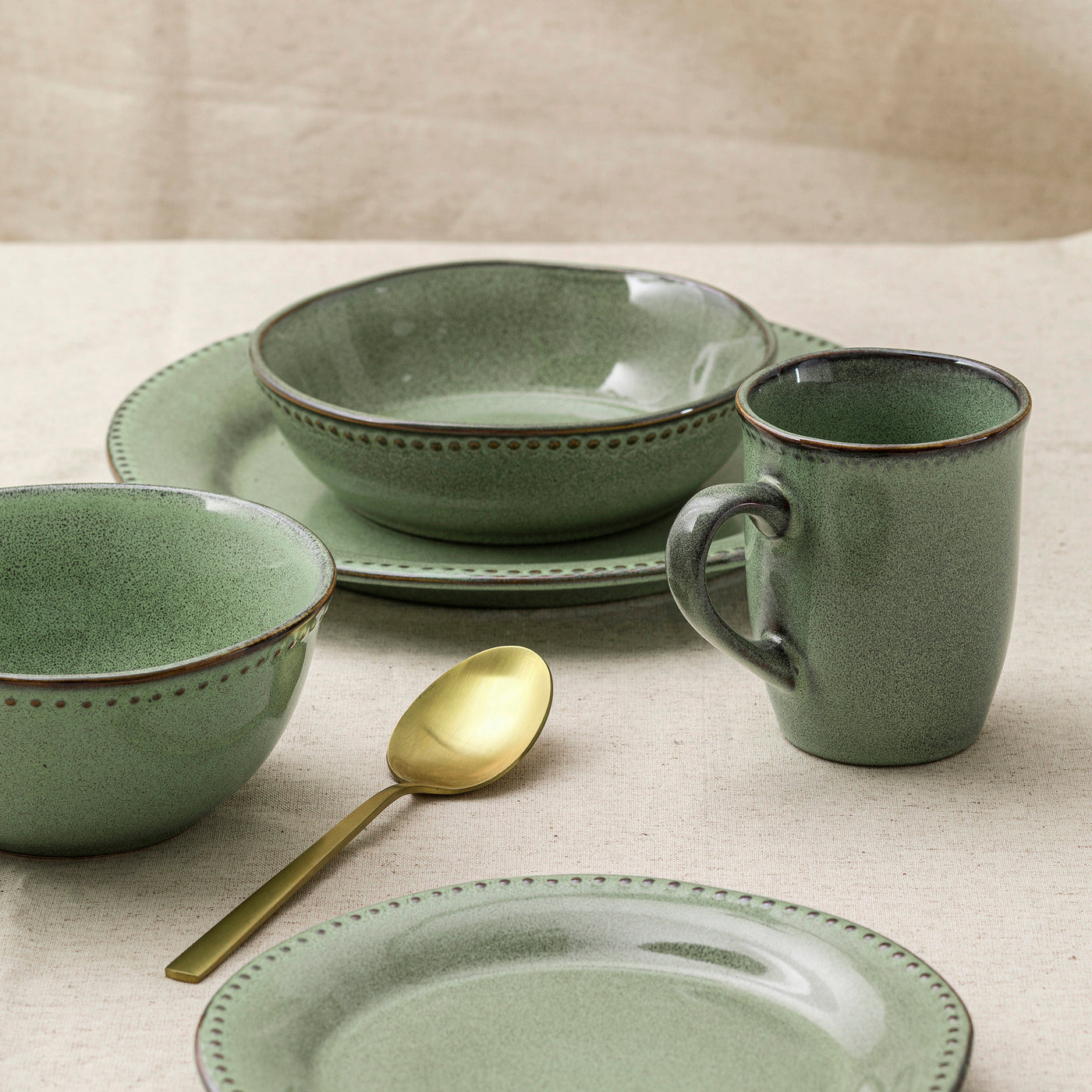 Talerz deserowy Florina Rusty Dots 20 cm