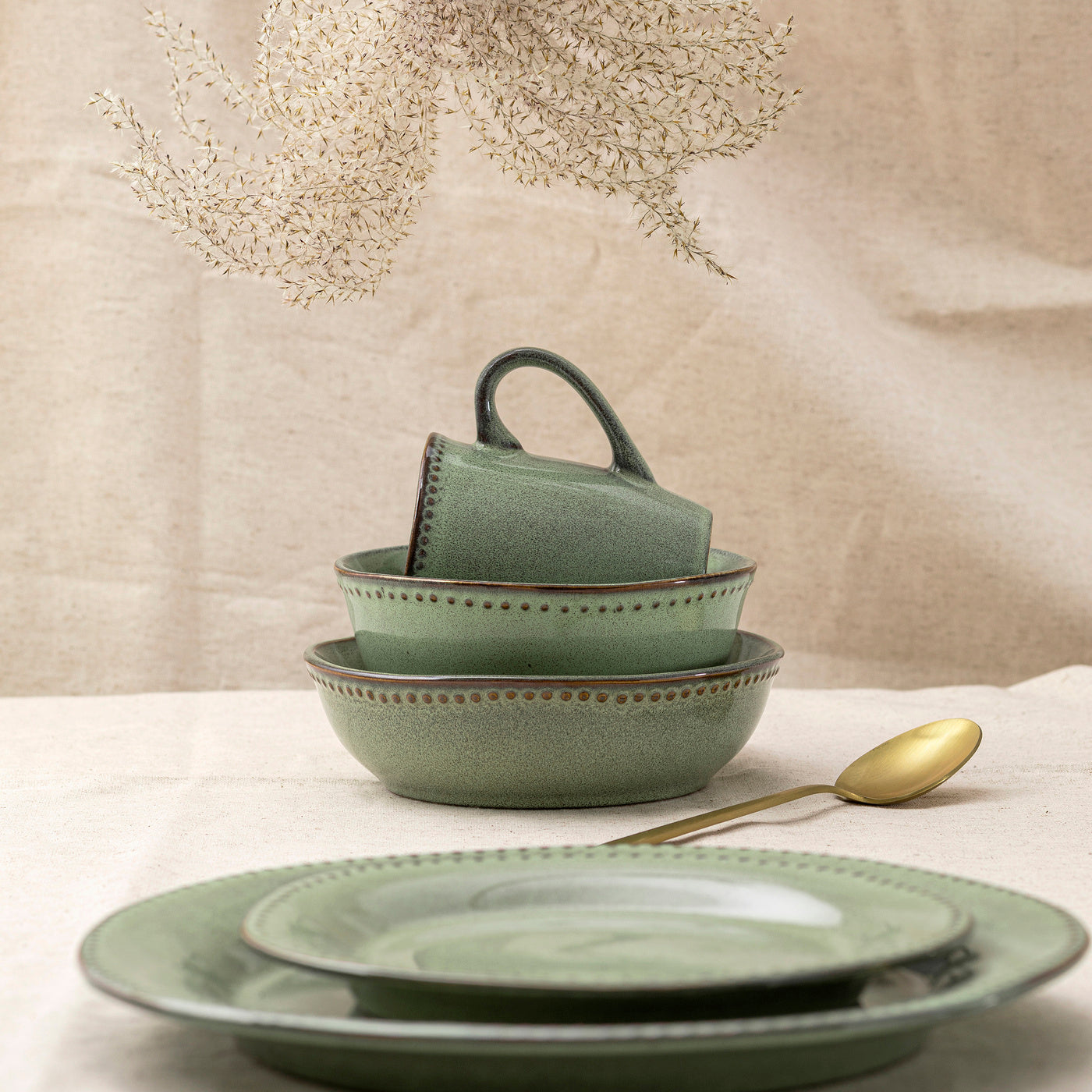 Talerz deserowy Florina Rusty Dots 20 cm