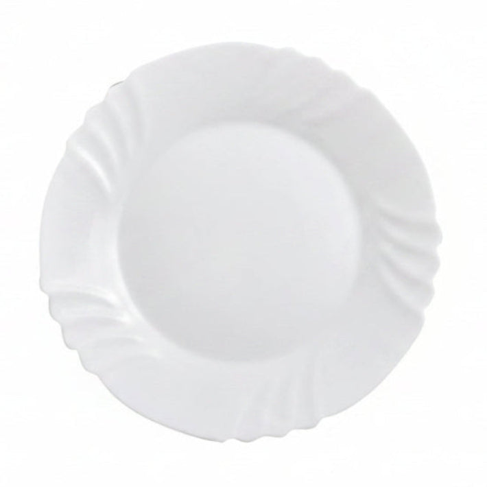 Talerz płytki Bormioli Rocco Ebro białe szkło 25cm