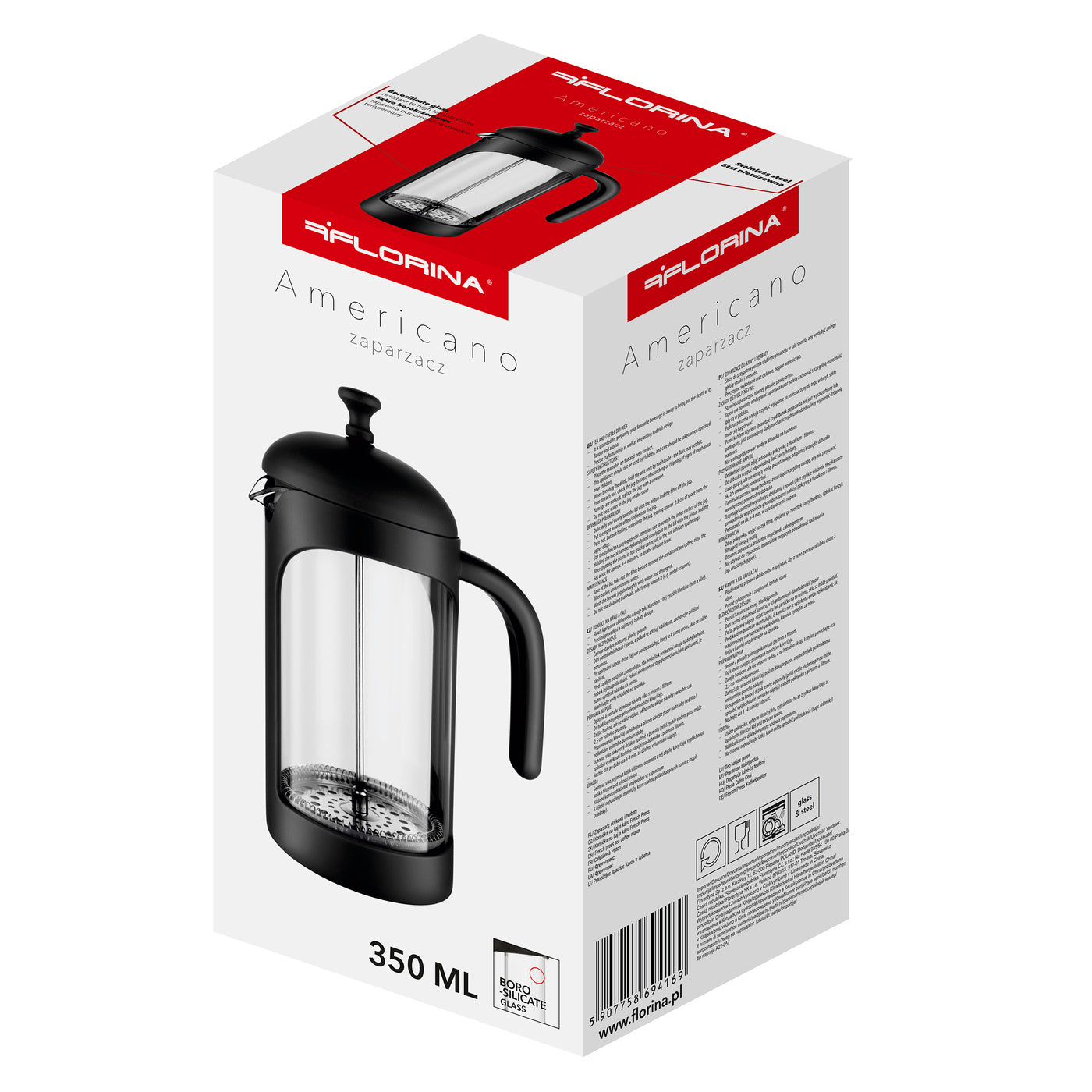 Zaparzacz do kawy i herbaty Florina Americano 350 ml